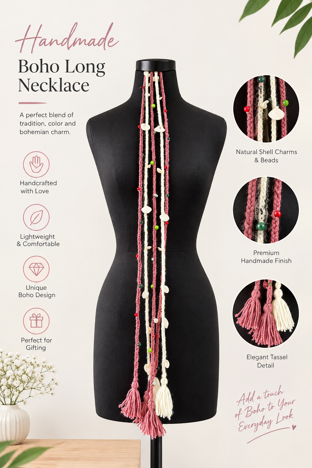 Boho Handmade Beaded hair accessories