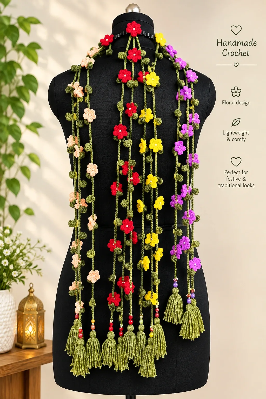 Handmade Crochet Floral Paranda