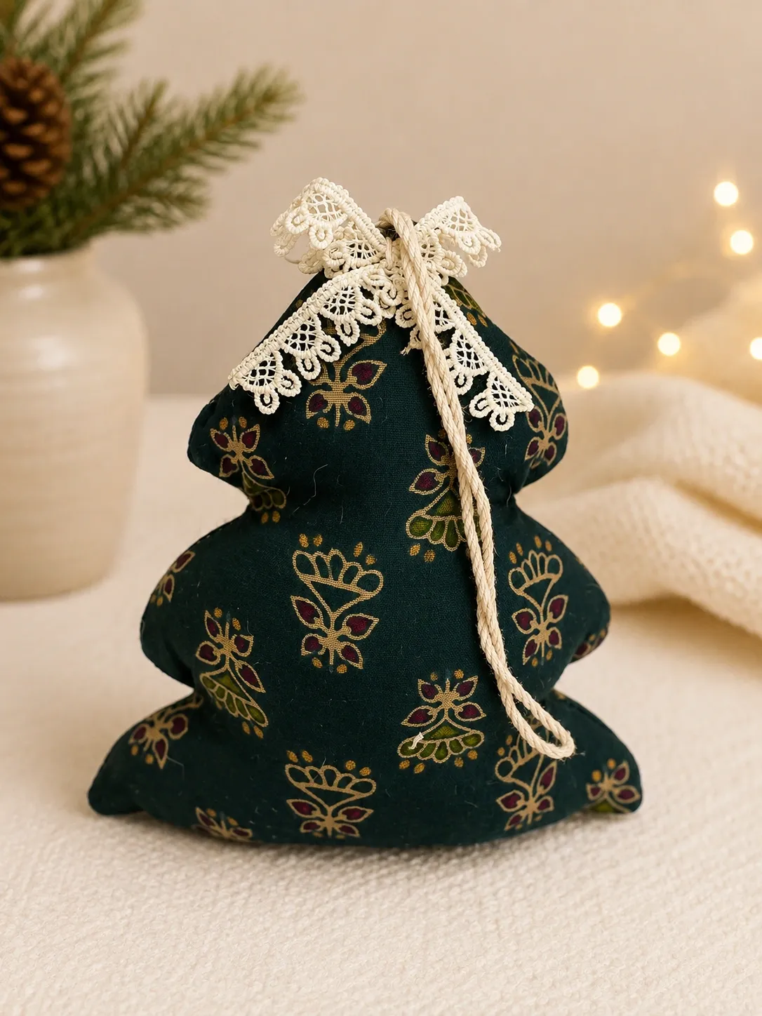 Christmas Tree / Mauve Floral